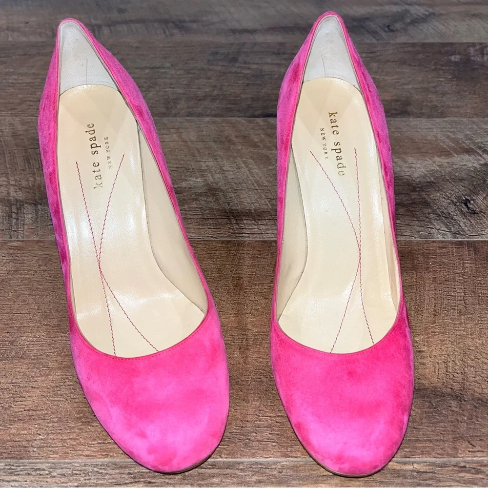 Kate Spade New York Pink Suede Heels - Picture 6 of 12